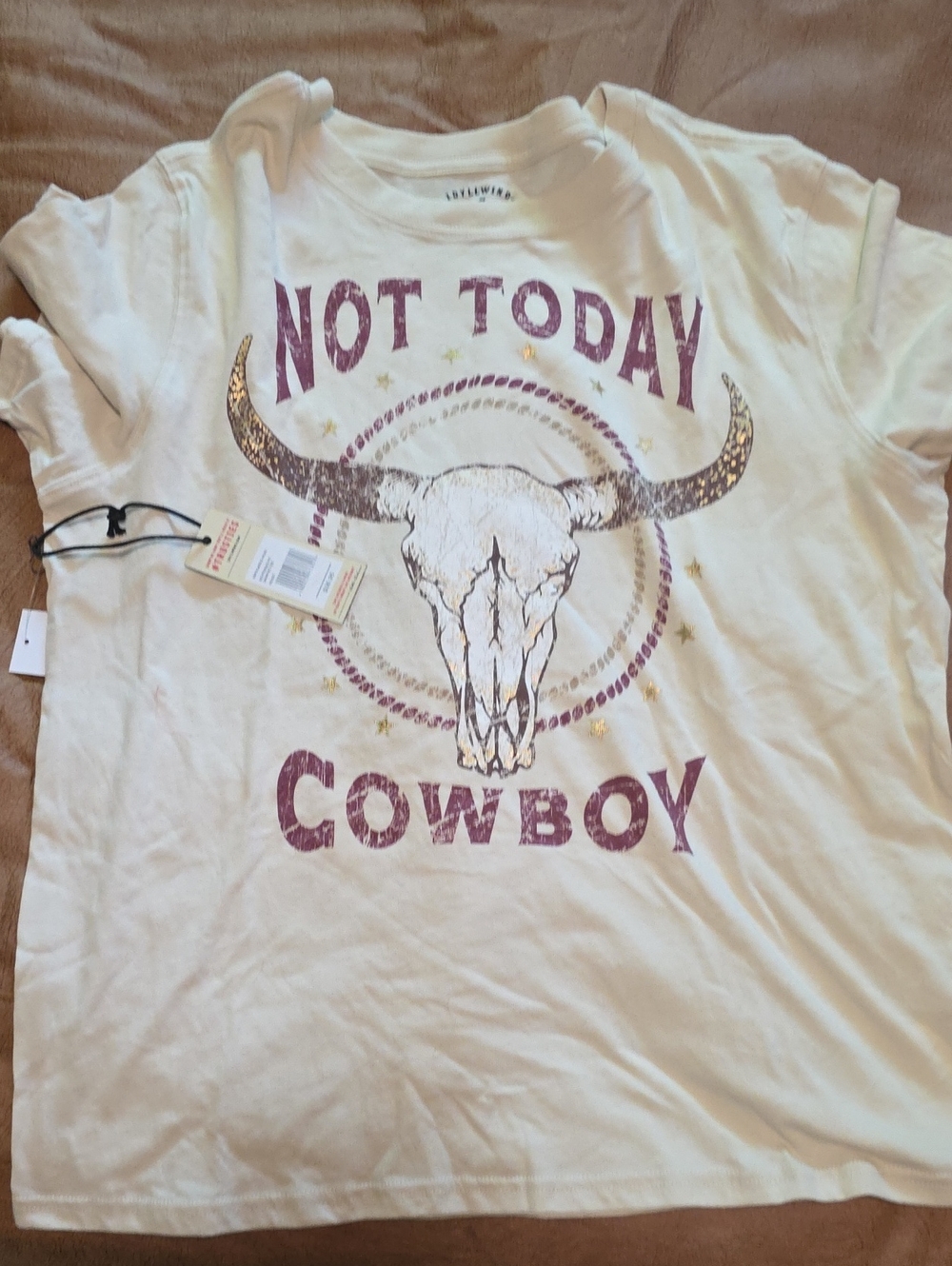 Not Today Cowboy Graphic Tee - Cream